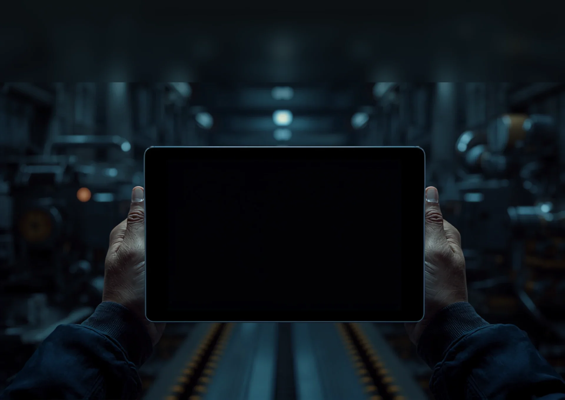 Consultant holding a tablet running the facility assessment tool